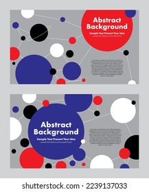 Circles and lines geometric vector design for background wallpaper backdrop websites business cards, labels, abstract, horizontal banner, layout templates, connecting, community 