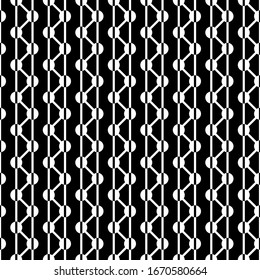 Circles, lines ornament. Tribal wallpaper. Line, circle shapes seamless pattern. Tribe motif. Stripes, rounds ornate. Folk image. Ethnic background. Digital paper, textile print, web design. Vector