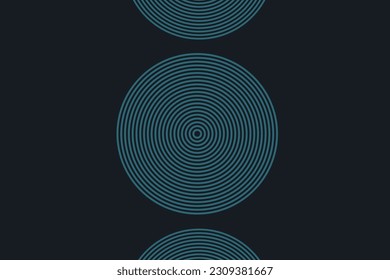 Circles Lines Pattern. Abstract 3d ring Technology science for social media posts, mobile apps, cards, invitations and banners design. Music energy lines. Vector illustration.