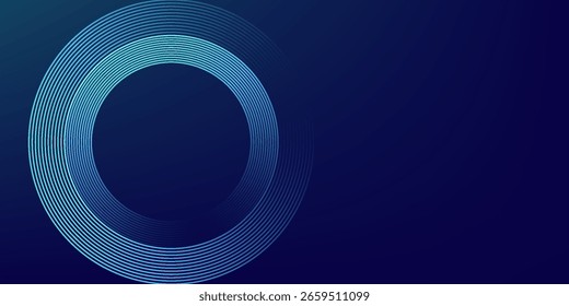 Circles Lines round frame, dynamic vector AI Technology science music concept lines.
