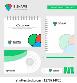Circles  Logo, Calendar Template, CD Cover, Diary and USB Brand Stationary Package Design Vector Template