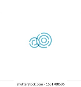 Circles logo spin rolling connect lines
