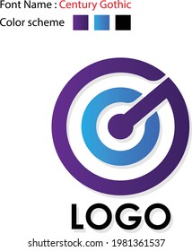 A circles logo with two colors.