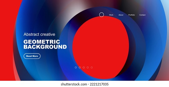 Circles minimal abstract background. Techno or business concept, pattern for wallpaper, banner, background, landing page, wall art, invitation, prints