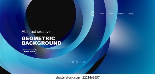Circles minimal abstract background. Techno or business concept, pattern for wallpaper, banner, background, landing page, wall art, invitation, prints