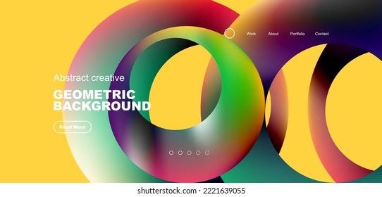 Circles minimal abstract background. Techno or business concept, pattern for wallpaper, banner, background, landing page, wall art, invitation, prints