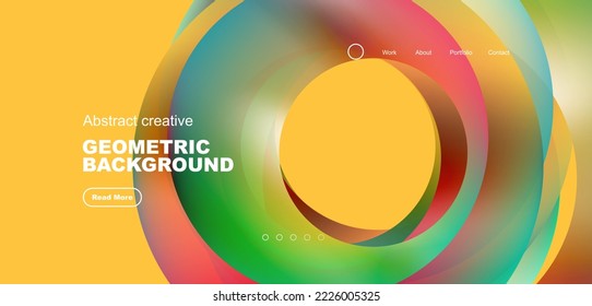 Circles minimal abstract background. Techno or business concept, pattern for wallpaper, banner, background, landing page, wall art, invitation, prints