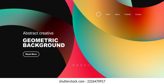 Circles minimal abstract background. Techno or business concept, pattern for wallpaper, banner, background, landing page, wall art, invitation, prints