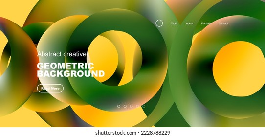 Circles minimal abstract background. Techno or business concept, pattern for wallpaper, banner, background, landing page, wall art, invitation, prints