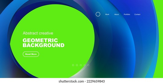 Circles minimal abstract background. Techno or business concept, pattern for wallpaper, banner, background, landing page, wall art, invitation, prints