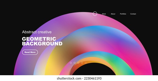 Circles minimal abstract background. Techno or business concept, pattern for wallpaper, banner, background, landing page, wall art, invitation, prints