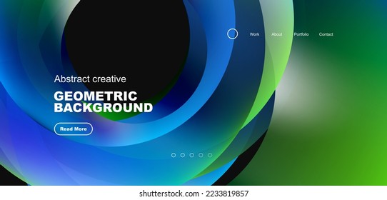 Circles minimal abstract background. Techno or business concept, pattern for wallpaper, banner, background, landing page, wall art, invitation, prints