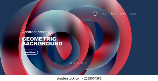 Circles minimal abstract background. Techno or business concept, pattern for wallpaper, banner, background, landing page, wall art, invitation, prints
