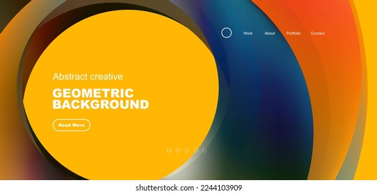 Circles minimal abstract background. Techno or business concept, pattern for wallpaper, banner, background, landing page, wall art, invitation, prints