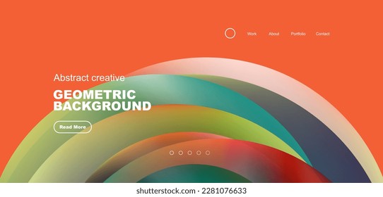 Circles minimal abstract background. Techno or business concept, pattern for wallpaper, banner, background, landing page, wall art, invitation, prints