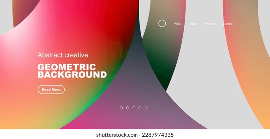 Circles minimal abstract background. Techno or business concept, pattern for wallpaper, banner, background, landing page, wall art, invitation, prints