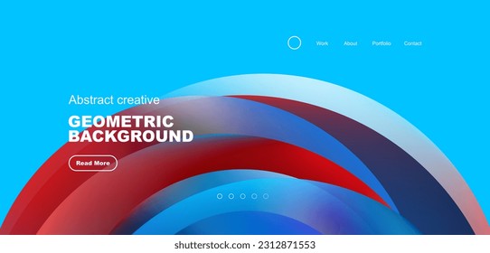 Circles minimal abstract background. Techno or business concept, pattern for wallpaper, banner, background, landing page, wall art, invitation, prints