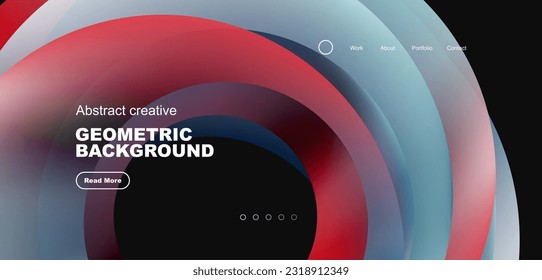 Circles minimal abstract background. Techno or business concept, pattern for wallpaper, banner, background, landing page, wall art, invitation, prints