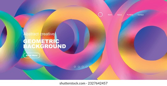 Circles minimal abstract background. Techno or business concept, pattern for wallpaper, banner, background, landing page, wall art, invitation, prints