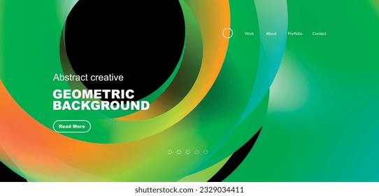 Circles minimal abstract background. Techno or business concept, pattern for wallpaper, banner, background, landing page, wall art, invitation, prints