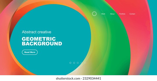 Circles minimal abstract background. Techno or business concept, pattern for wallpaper, banner, background, landing page, wall art, invitation, prints