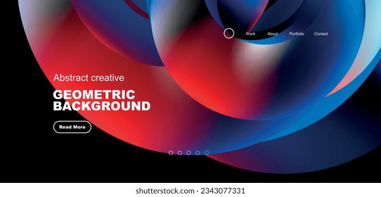Circles minimal abstract background. Techno or business concept, pattern for wallpaper, banner, background, landing page, wall art, invitation, prints