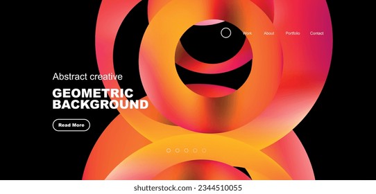 Circles minimal abstract background. Techno or business concept, pattern for wallpaper, banner, background, landing page, wall art, invitation, prints