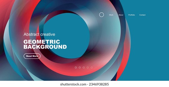 Circles minimal abstract background. Techno or business concept, pattern for wallpaper, banner, background, landing page, wall art, invitation, prints