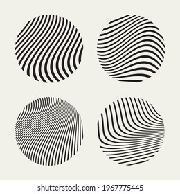 circles modern abstract optical art