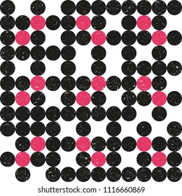 Circles mosaic geometric vector seamless pattern. 