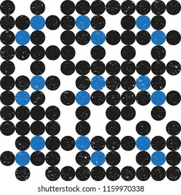Circles mosaic geometric vector seamless pattern.