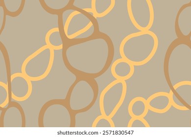 circles of natural drawing seamless pattern