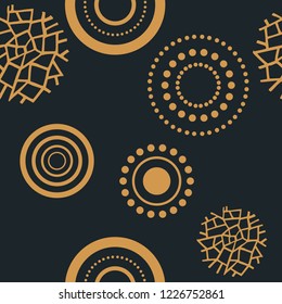 circles, netting and rings Seamless geometric abstract pattern