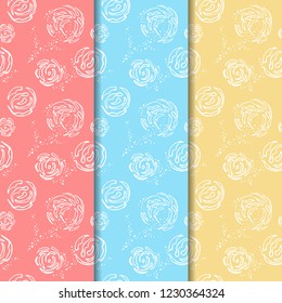 circles, netting and rings Seamless geometric abstract pattern