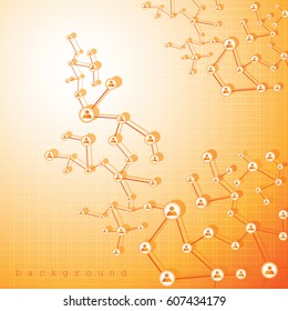 Circles Network,Vector Illustration,Graphic Design Background.Social Media Marketing Concept