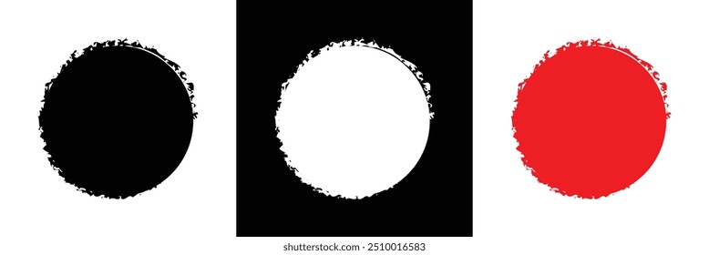 Círculos de textura de ruído pontilhado de grão. Padrão de gradiente de pontilhismo. Textura grange estocástica radial. Dotwork efeito de meio-tom pontilhado para tatuagem em eps 10.