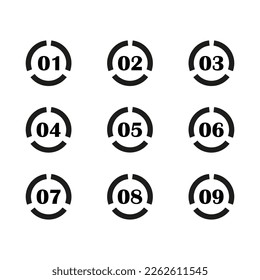 Circles are numbers. Round shape.Vector illustration.