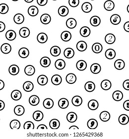Circles and numbers, school concept. Seamless vector EPS 10 pattern. Flat style