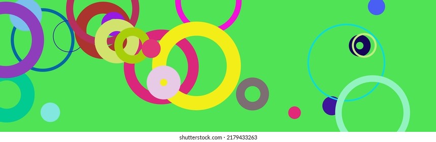 circles on a green background vector