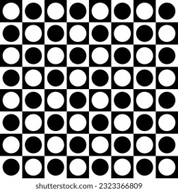 Circles on a grid background. seamless abstract background. Vector illustration.