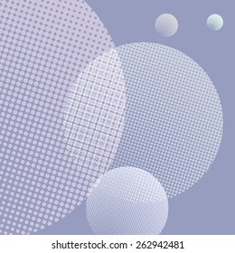 circles on the  light blue background