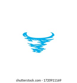 Circles on water diverge on  surface, vector illustration flat silhouette, element
