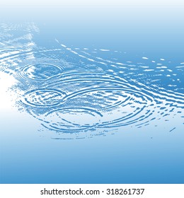 circles on the water surface, vector illustration