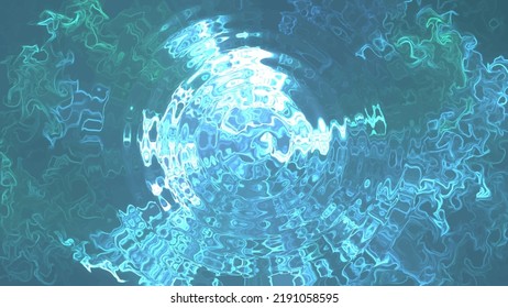 Circles on water top view, radial pattern on liquid surface with diverging rings, whirls and splashes. Ripples made of thrown stone on blue sea or ocean background, Realistic 3d vector illustration