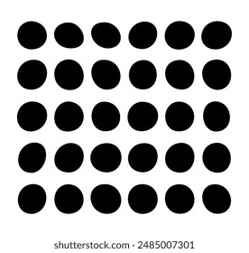 circles organic  form isolated,  vector set,  black