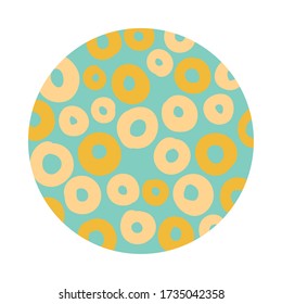 circles organic pattern block style vector illustration design