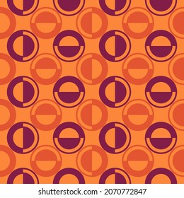 Circles ornament. Seamless pattern. Geometric background. Polka dots motif. Ethnic wallpaper. Geometrical backdrop. Contemporary digital paper. Folk web designing. Tribal textile print. Vector work.