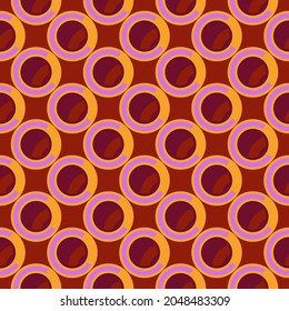 Circles ornament. Seamless pattern. Polka dots motif. Geometric background. Ethnic wallpaper. Geometrical backdrop. Contemporary digital paper. Folk web designing. Tribal textile print