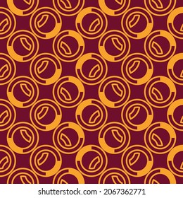 Circles ornament. Seamless pattern. Polka dots motif. Geometric background. Ethnic wallpaper. Geometrical backdrop. Contemporary digital paper. Folk web designing. Tribal textile print. Vector image