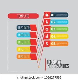 circles and other elements for infographic. Template for cycle diagram, graph, presentation and round chart. Business concept with 5 options, parts, steps or processes.